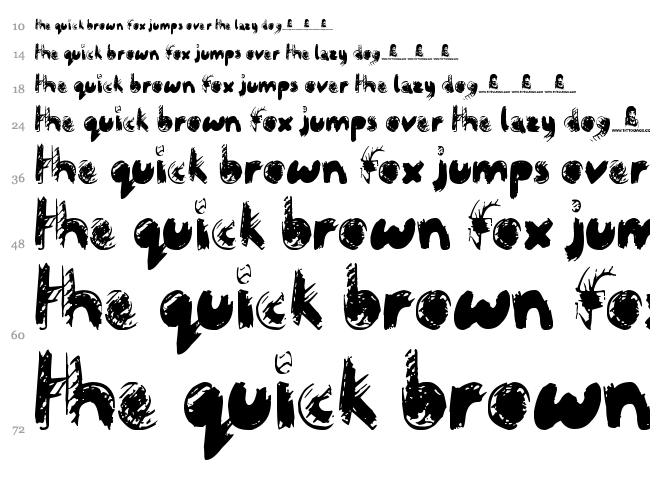 Crazy Horse font waterfall